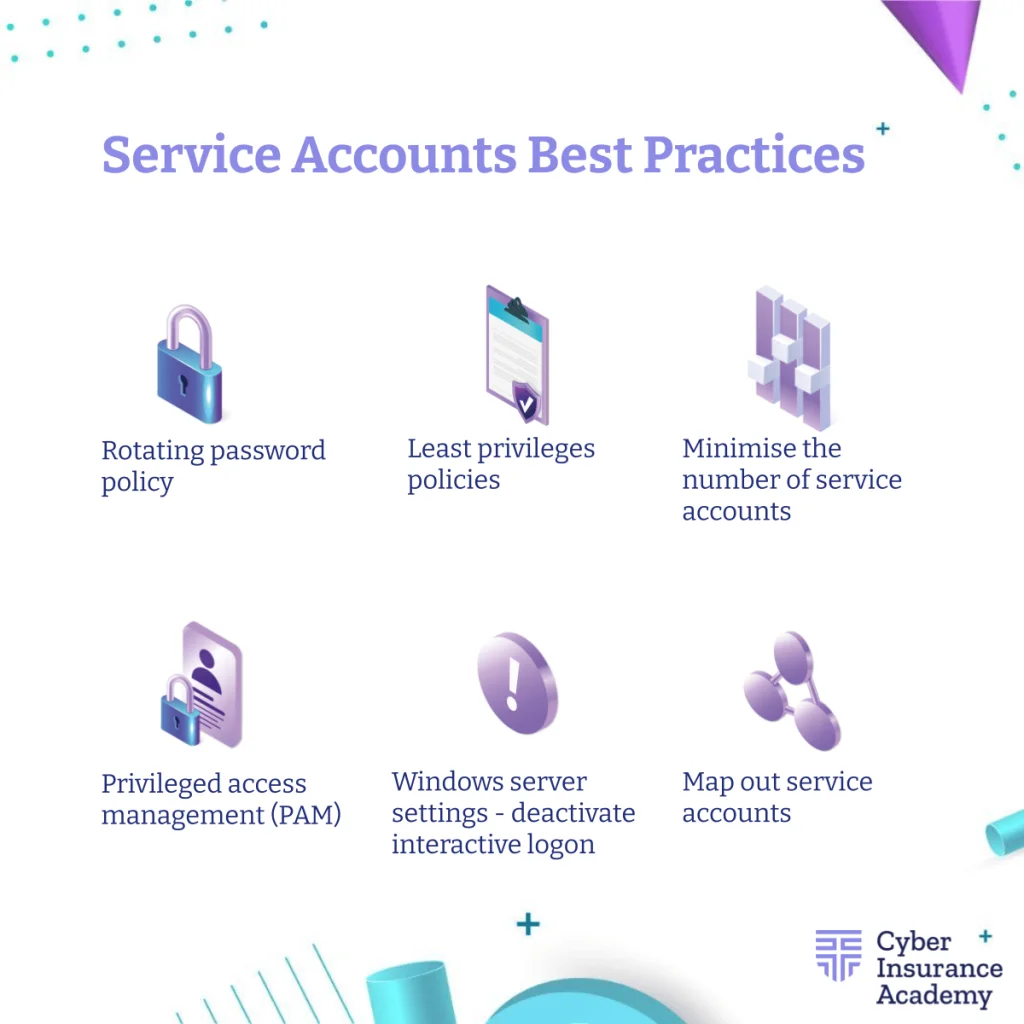 best practices for managing service accounts.