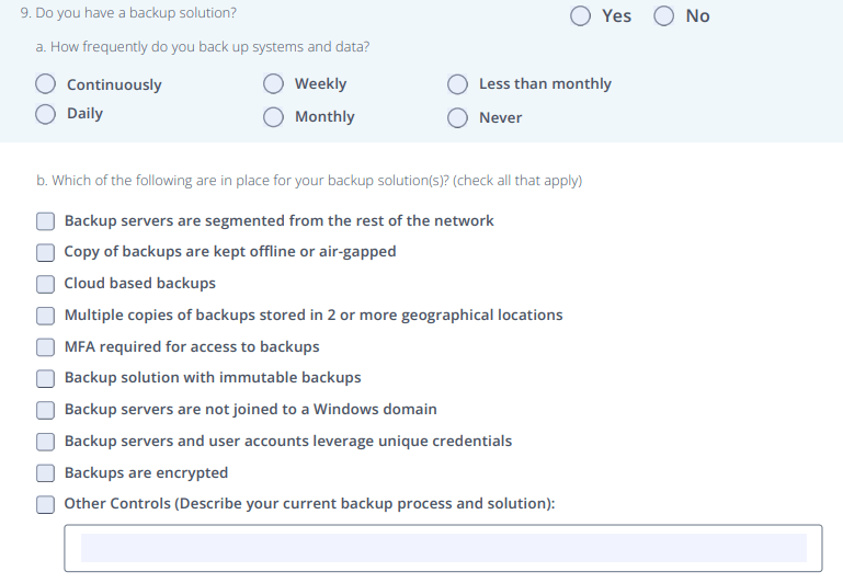 data backups separate credentials