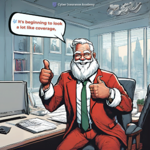 Santa clause thumbs up in a suit