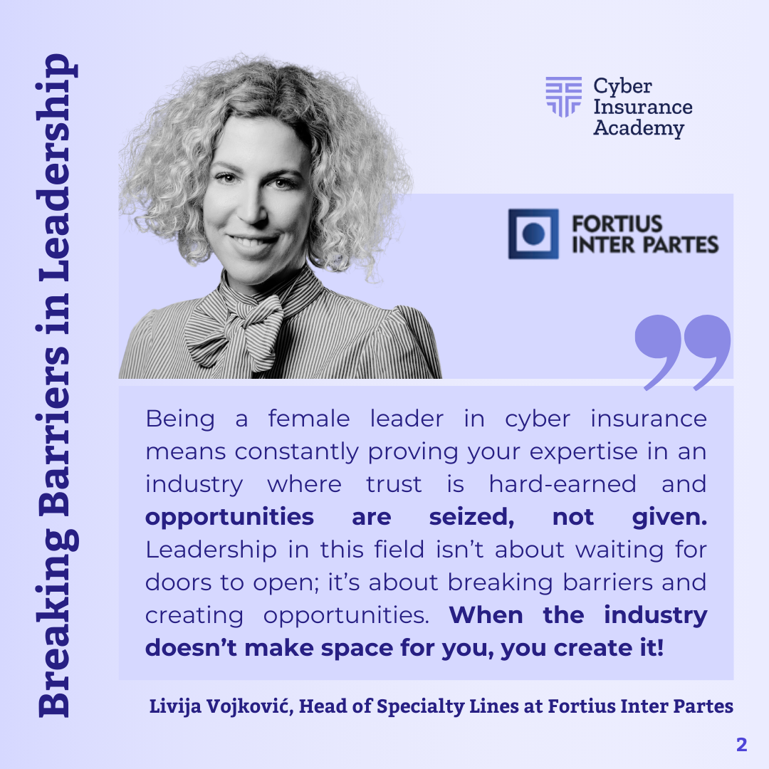Livija Vojković, head of specialty lines at Fortius Inter Partes, shares what it means to be a female leader in a space where credibility must be continuously earned.
