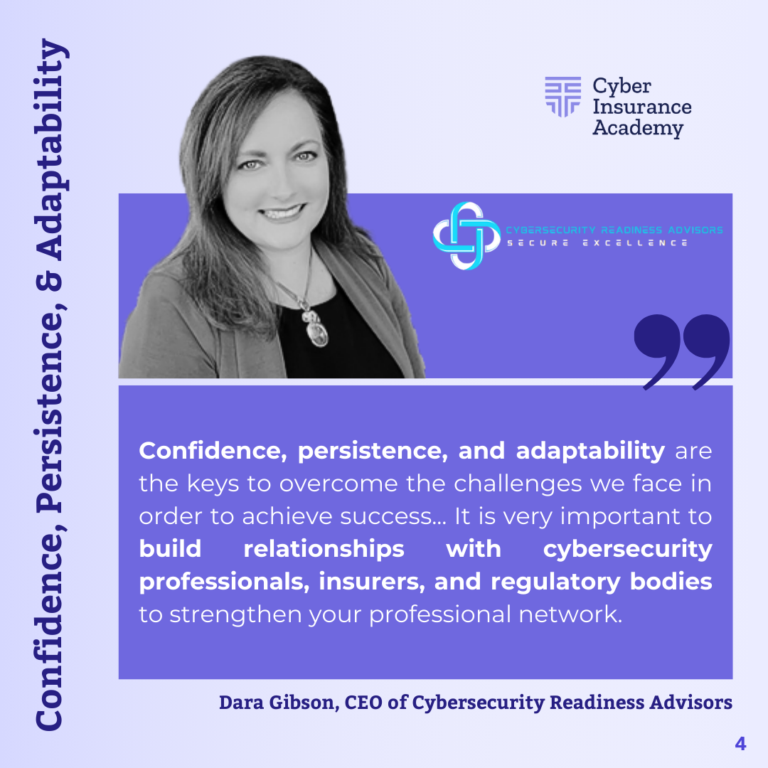 Dara Gibson, CEO and owner of Cybersecurity Readiness Advisors, highlights the key traits that have driven her success as a woman in cyber insurance
